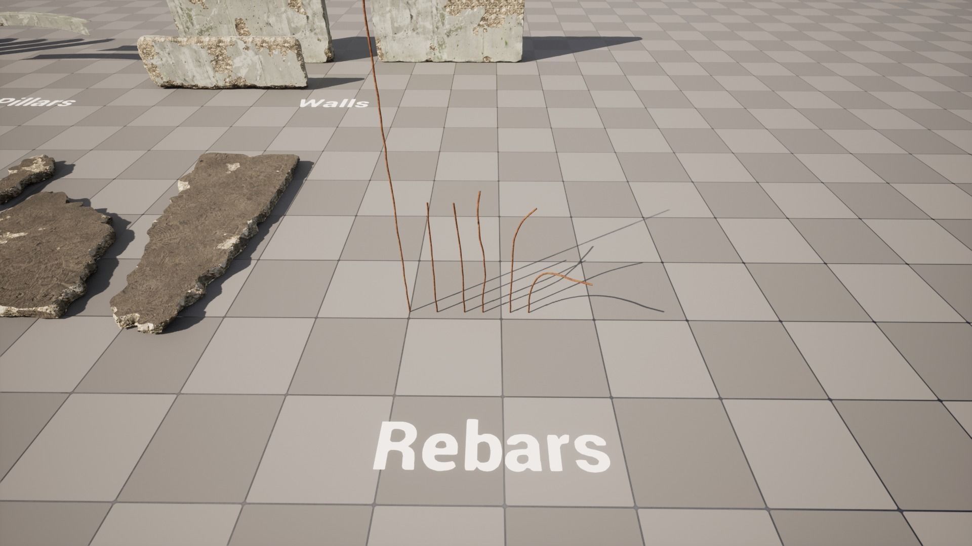 Concrete Damaged Vol 1 Low-poly 3D model_8