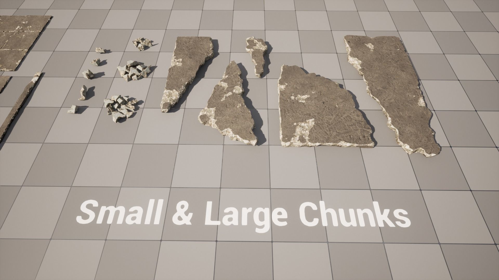 Concrete Damaged Vol 1 Low-poly 3D model_7