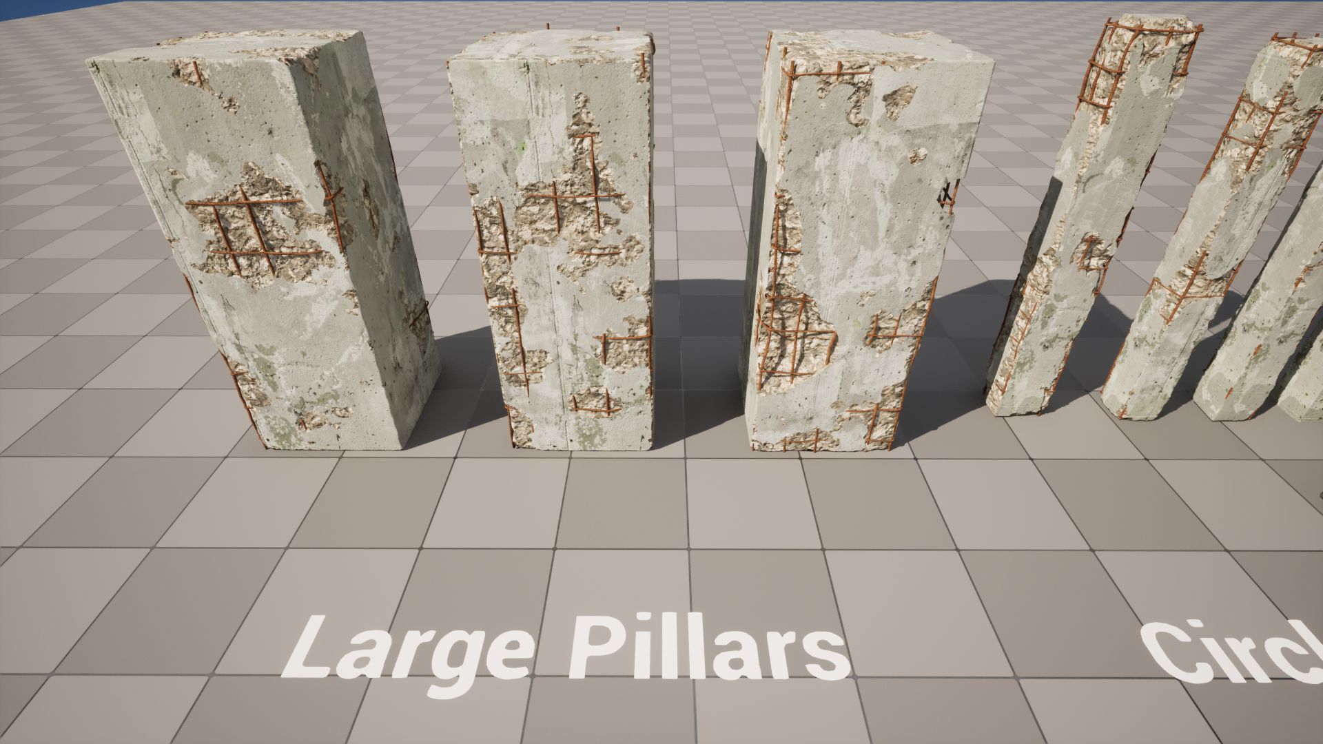 Concrete Damaged Vol 1 Low-poly 3D model_3