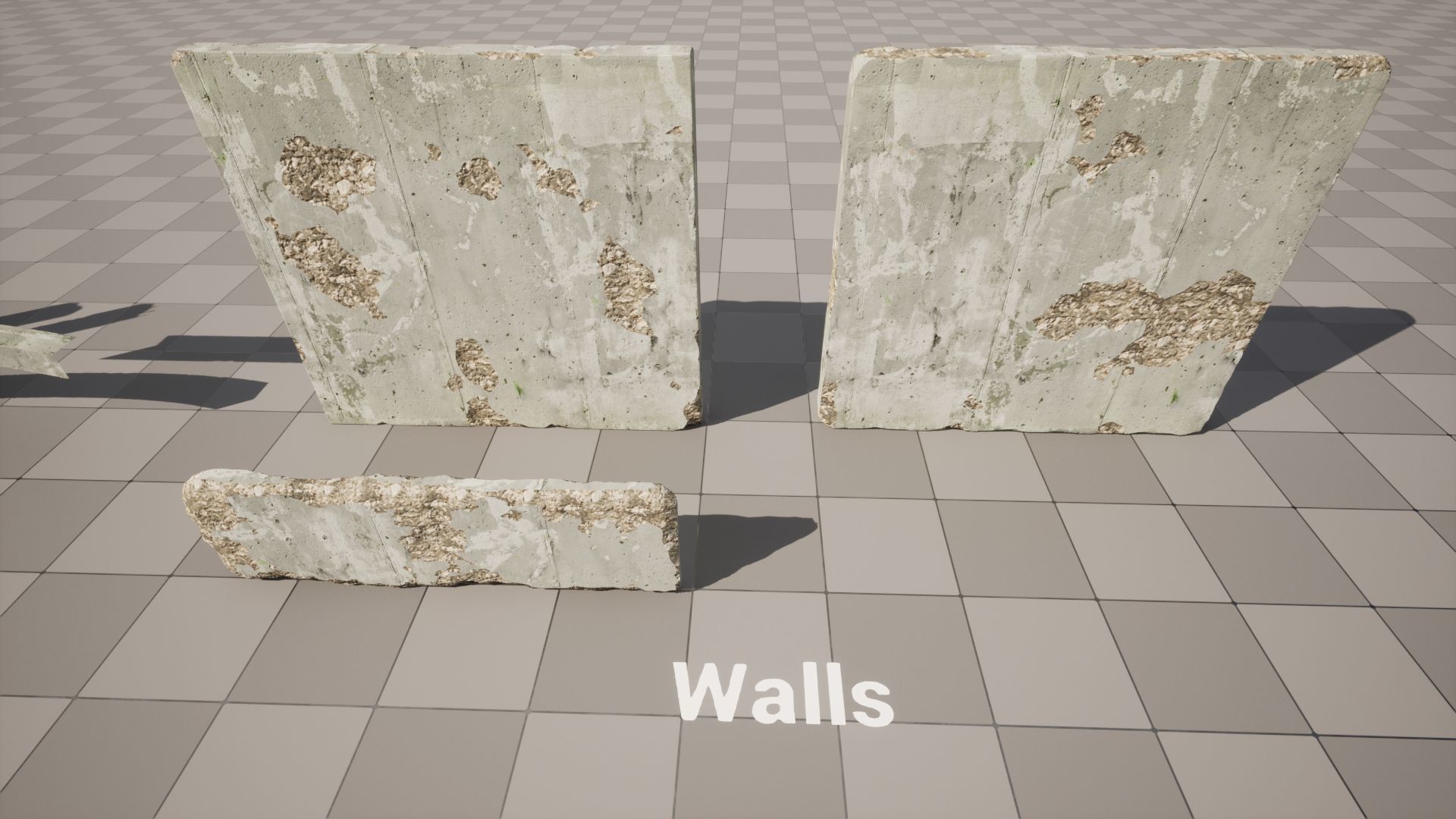 Concrete Damaged Vol 1 Low-poly 3D model_5