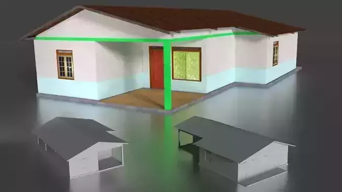 Rumah Beton 001-010 FBX 3D model