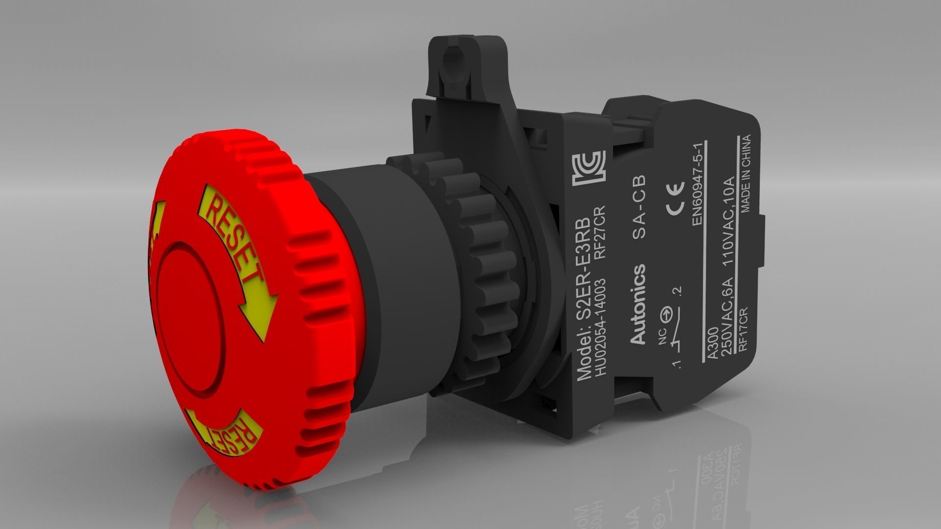 push button emergency 3D model_7