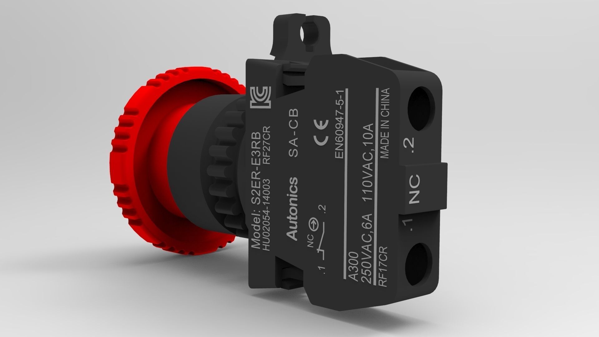 push button emergency 3D model_3