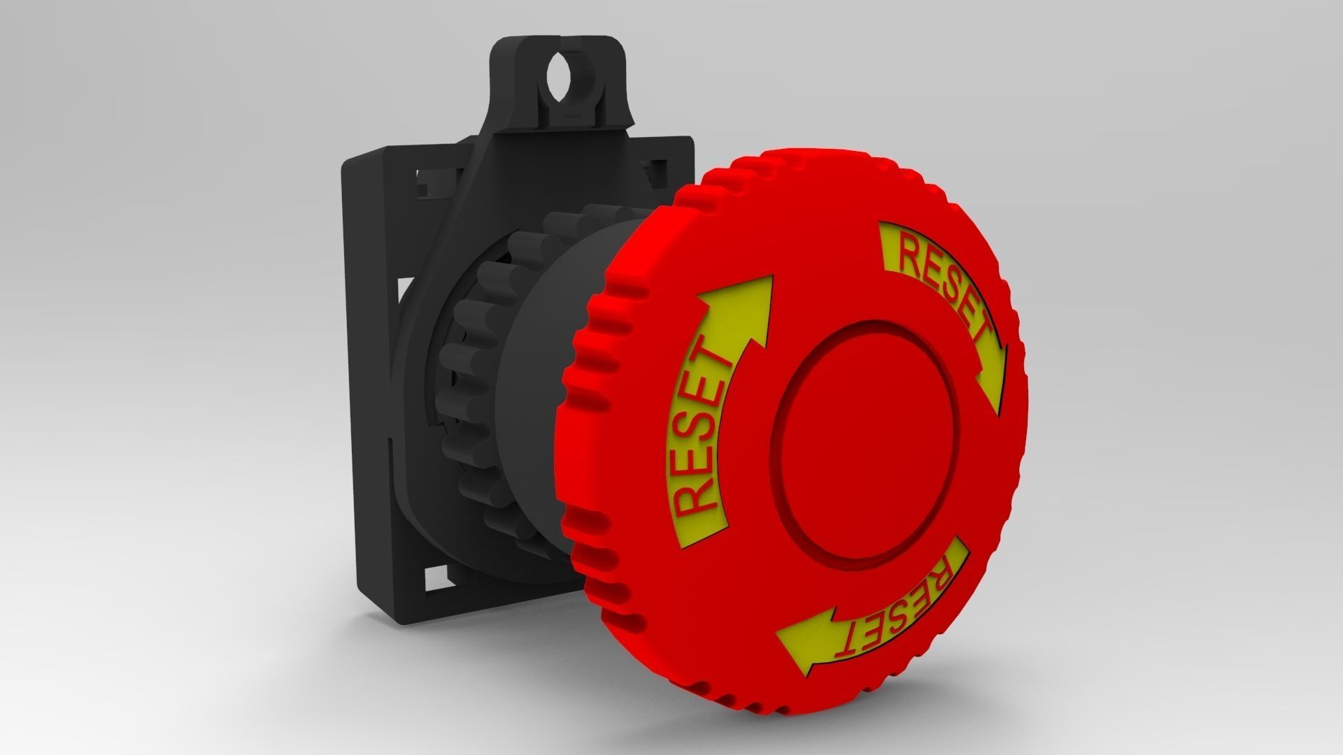 push button emergency 3D model_5
