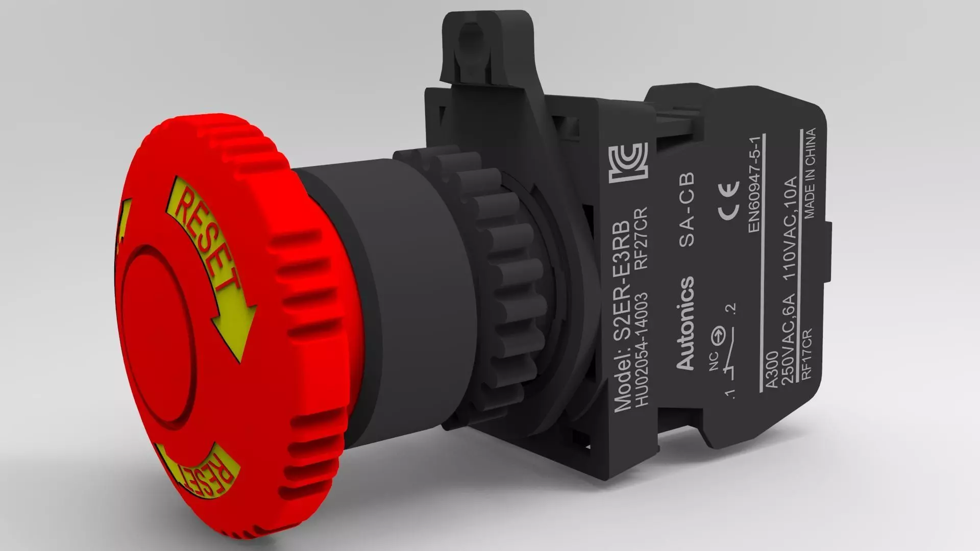 push button emergency 3D model_0