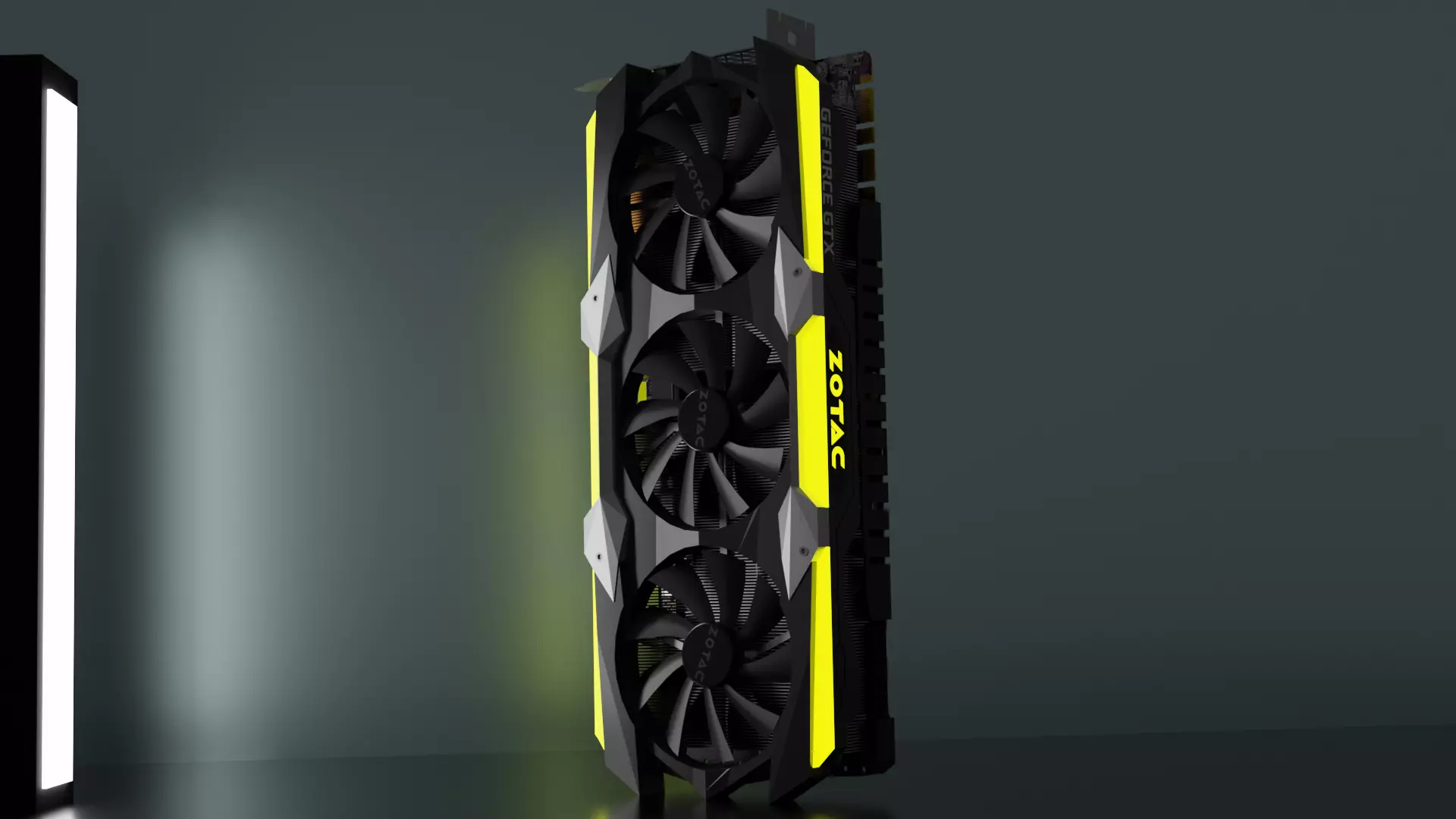 Zotac Amp Extreme NVIDIA GTX 1080 Ti Graphics Card Low-poly 3D model_0