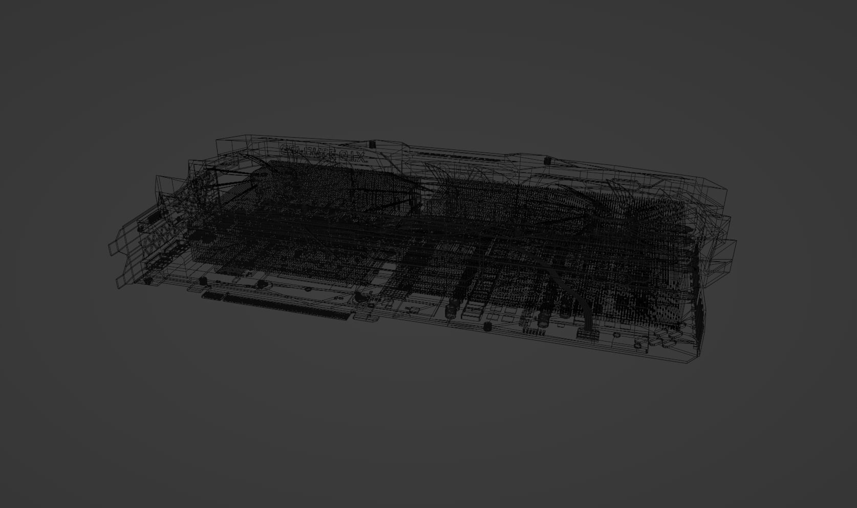 Zotac Amp Extreme NVIDIA GTX 1080 Ti Graphics Card Low-poly 3D model_9