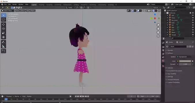 COCOMELON YoYo Girl Character 3D MODEL 
