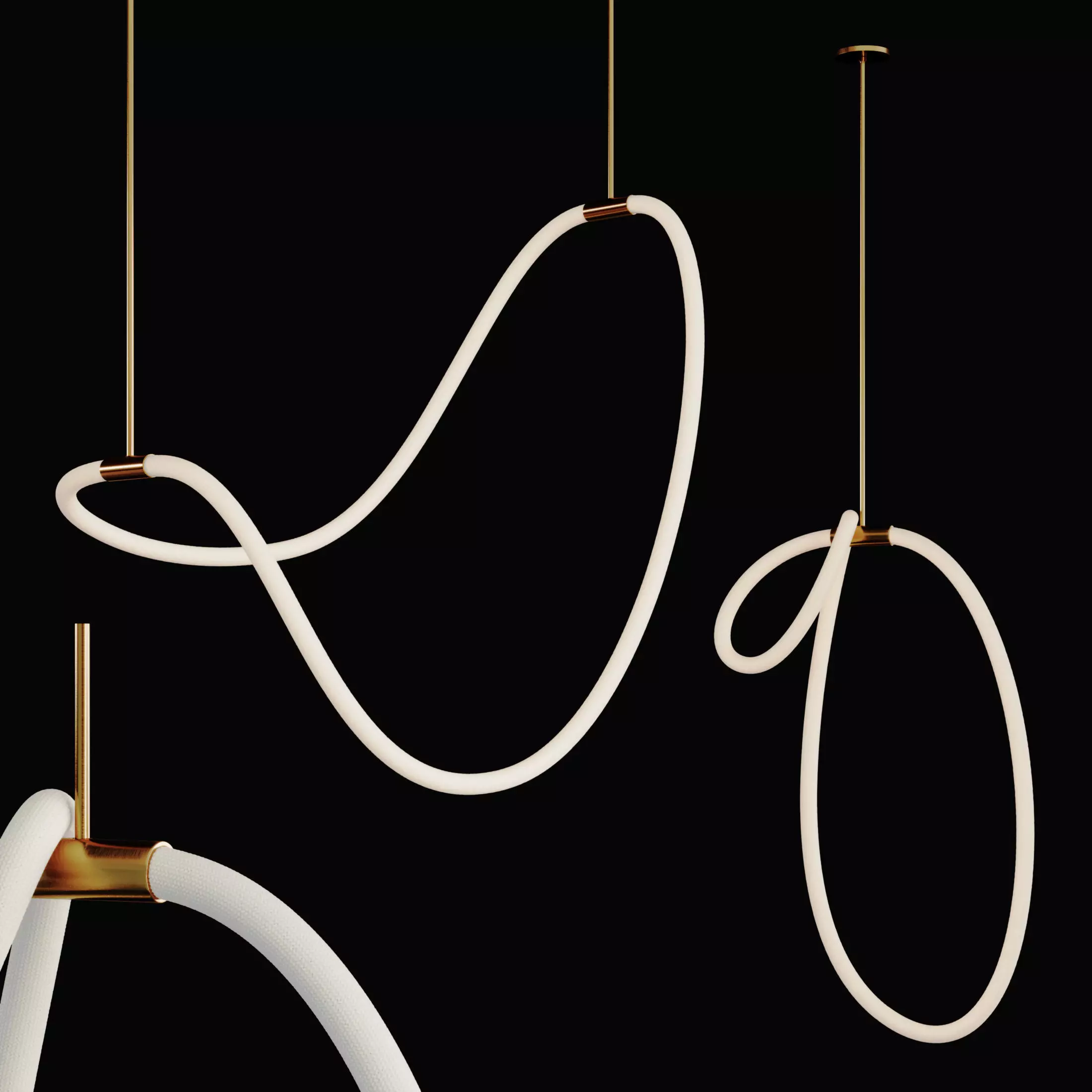 2 Luke Lamp Pendant light 3 - 2 light -2 mat 3D model_0