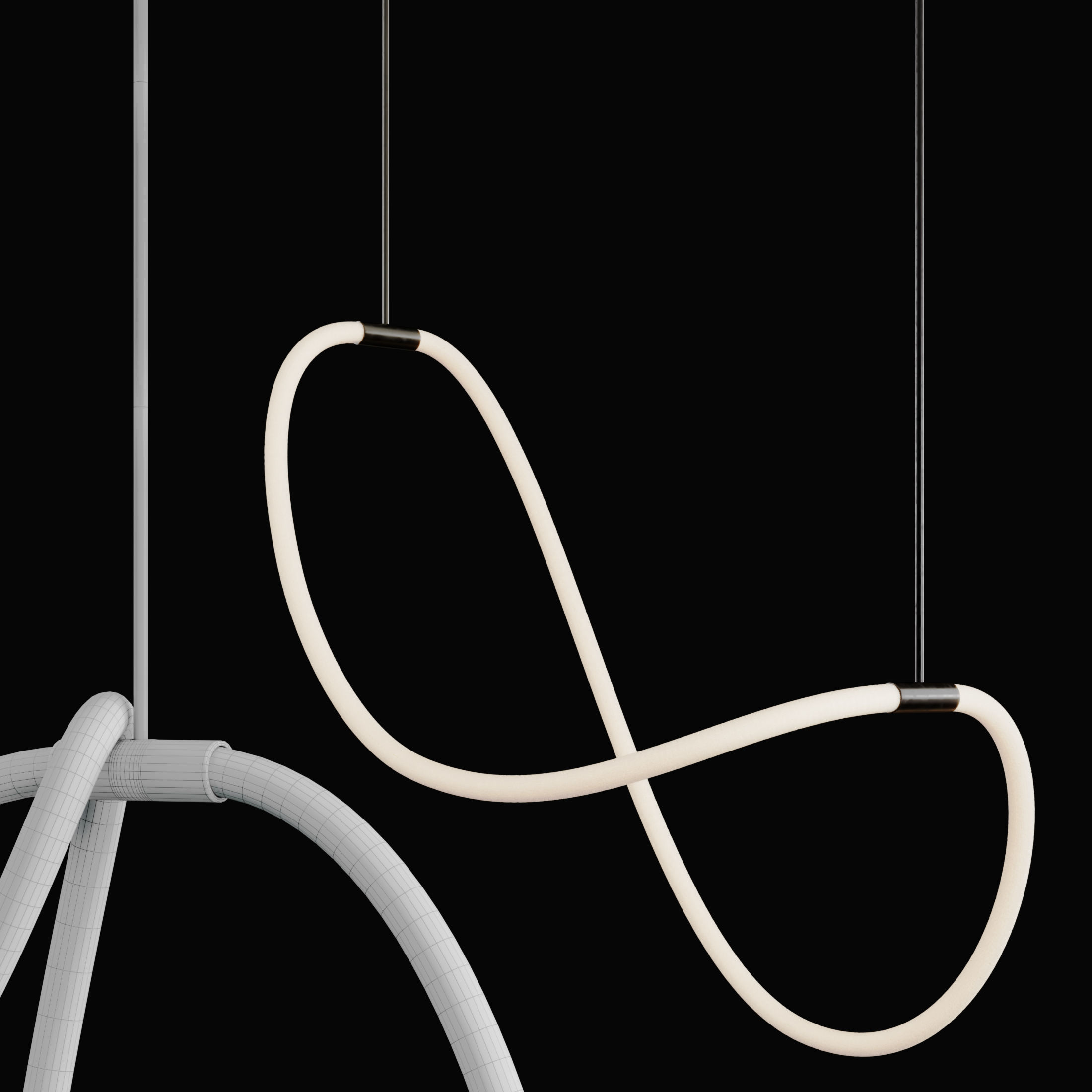 2 Luke Lamp Pendant light 3 - 2 light -2 mat 3D model_2