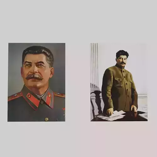 Joseph Stalin paintings Free low-poly 3D model