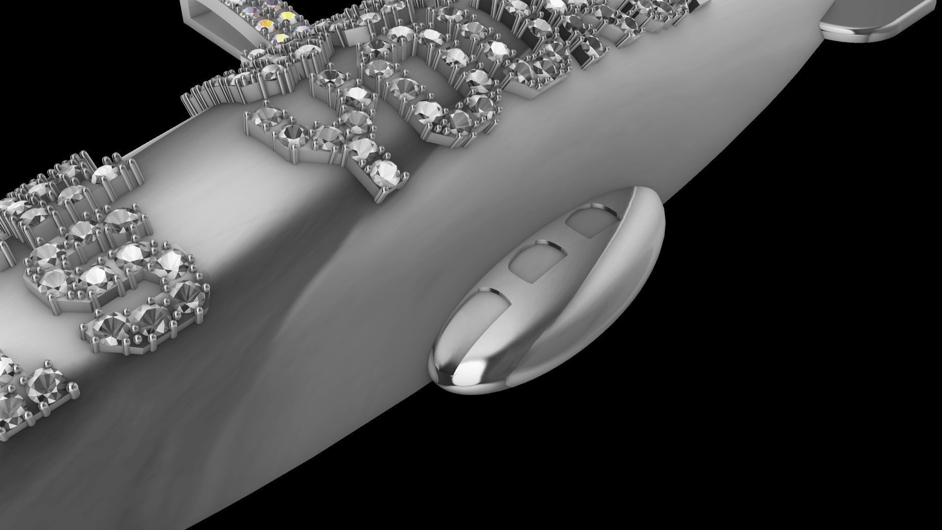 the world is yours blimp pendant multiple sizes 3d  3D print model_3