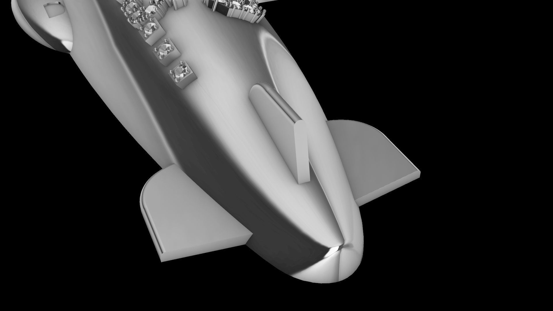 the world is yours blimp pendant multiple sizes 3d  3D print model_4