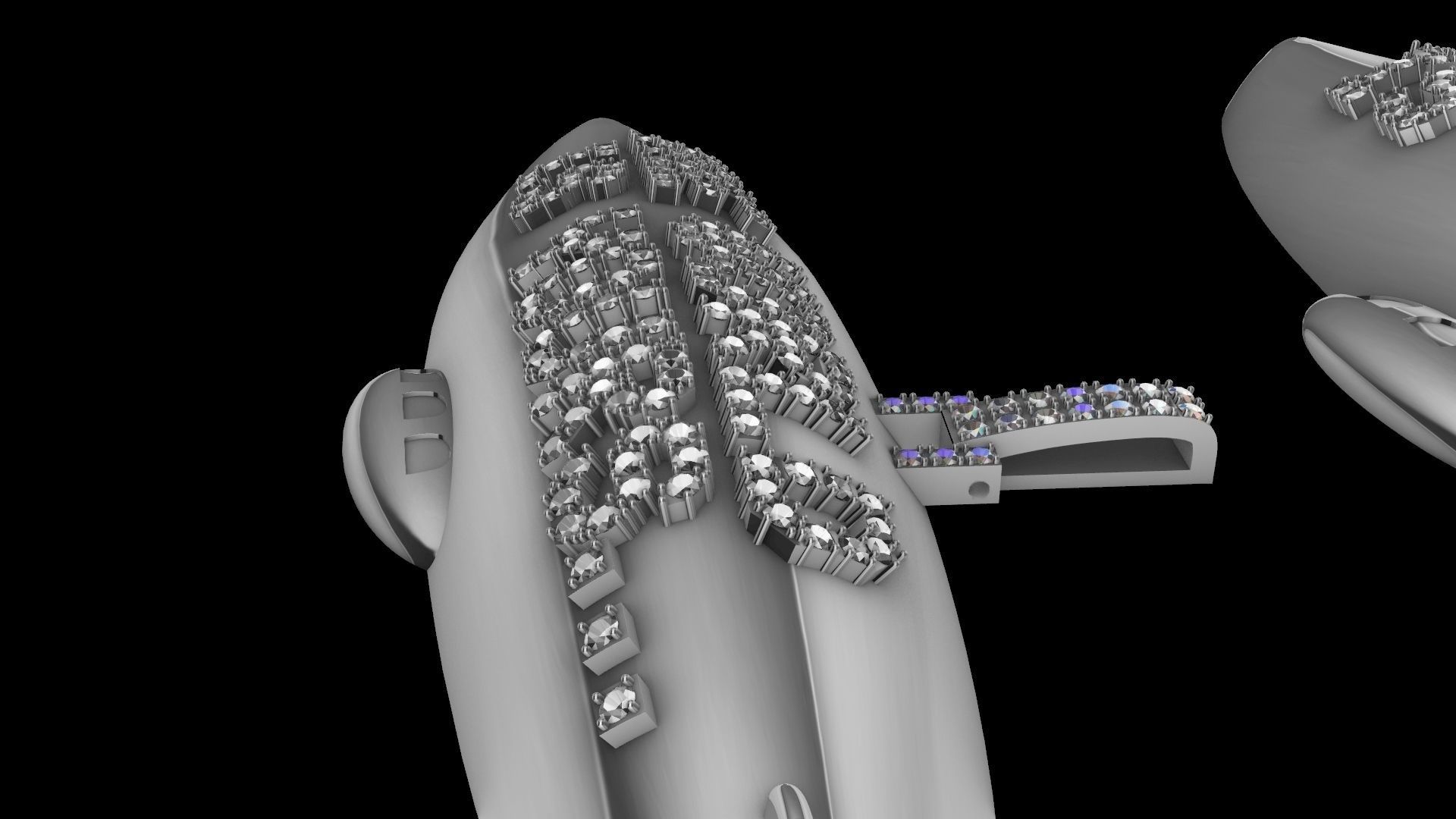 the world is yours blimp pendant multiple sizes 3d  3D print model_6