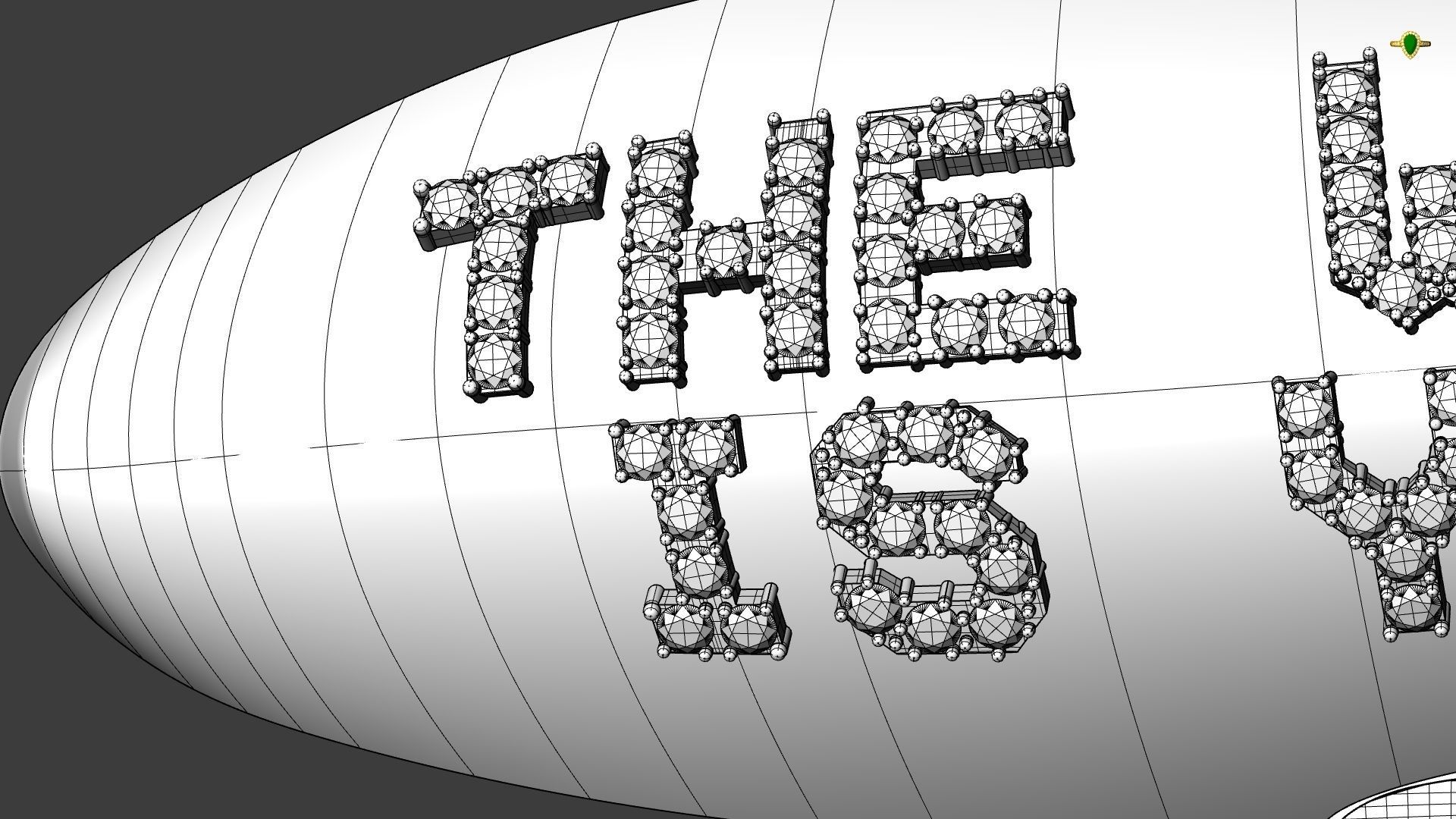 the world is yours blimp pendant multiple sizes 3d  3D print model_9