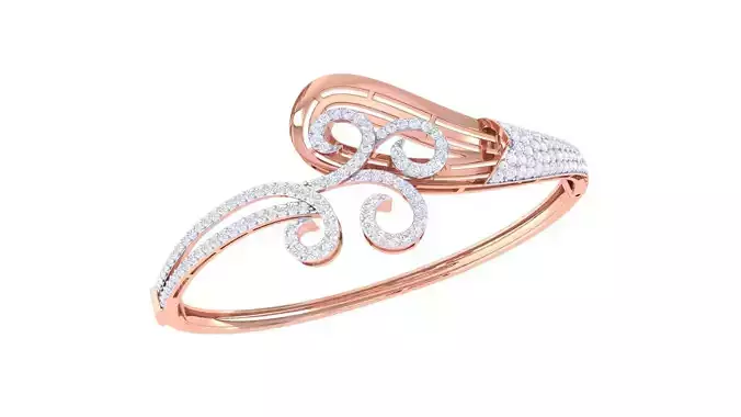 High Jewelry Italian Diamond Women Bracelets 3dm stl obj gltf