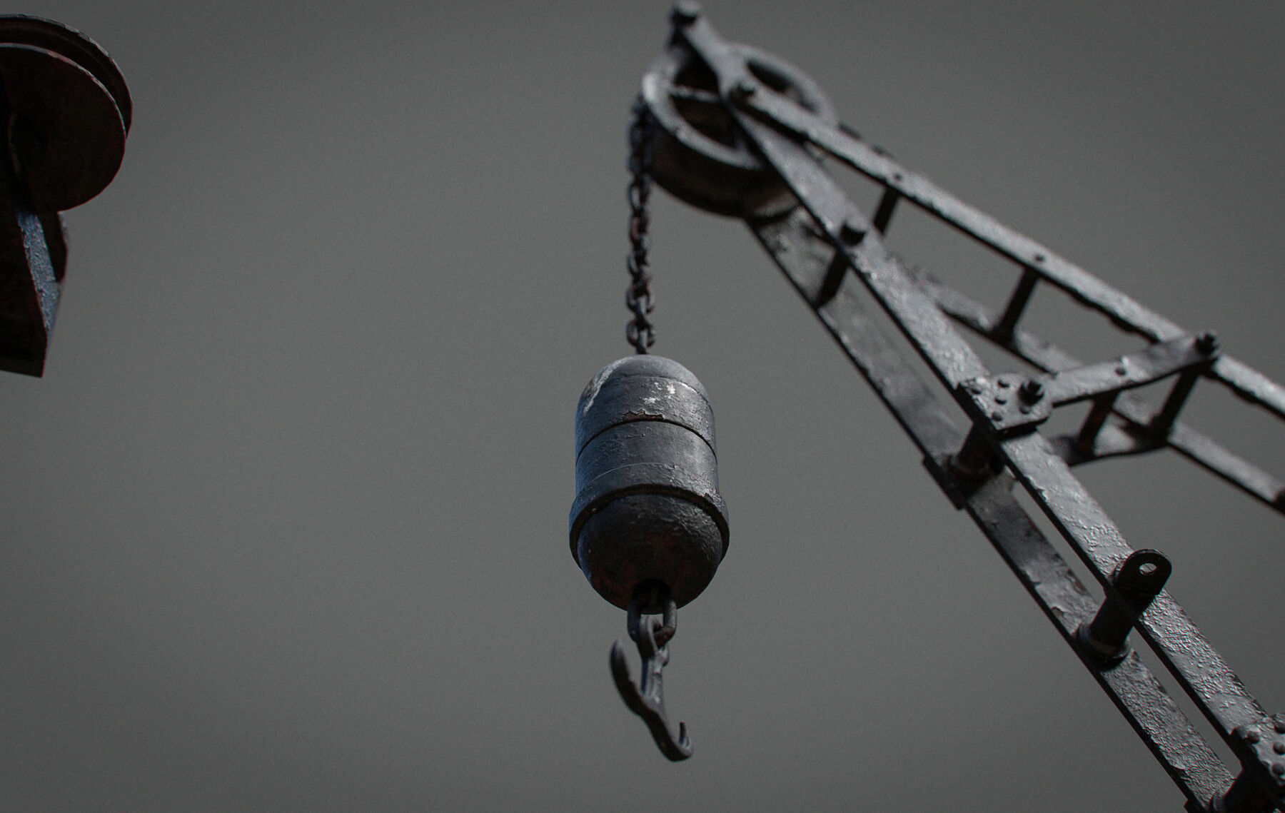 Victorian Industrial Wall Hoists Cranes 3D model_6