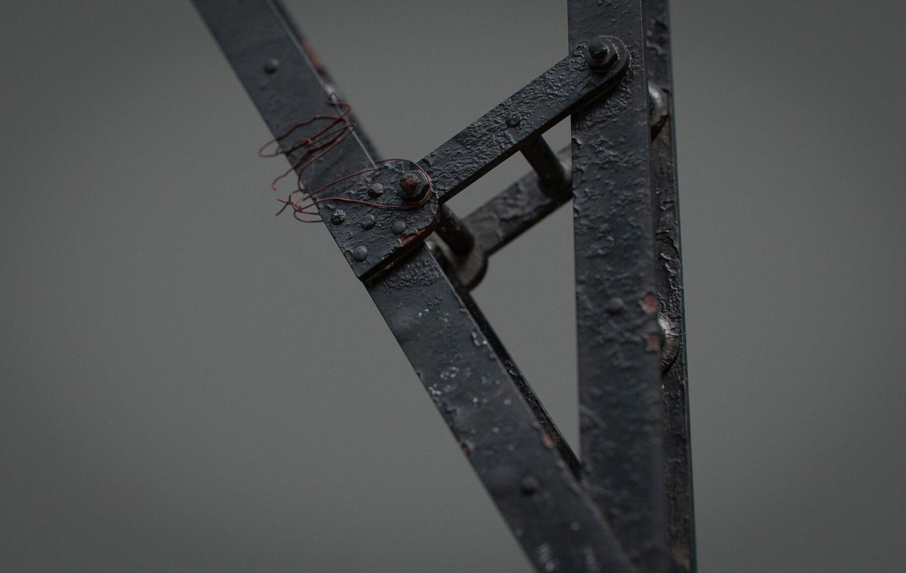 Victorian Industrial Wall Hoists Cranes 3D model_2