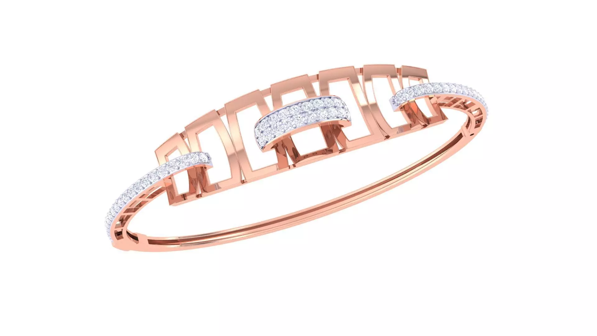 High Jewelry Italian Diamond Women Bracelets 3dm stl obj gltf 3D print model