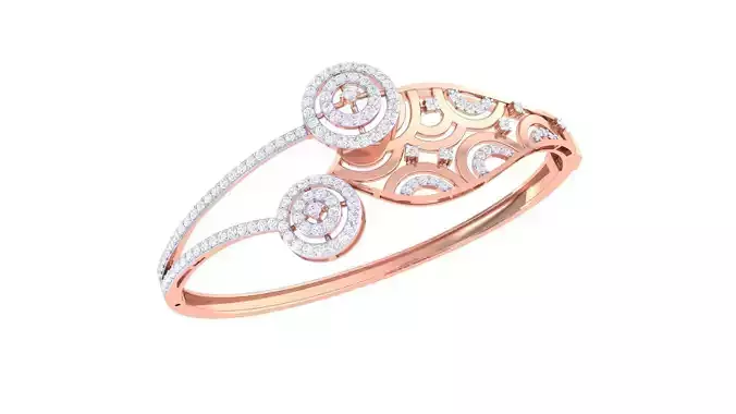 High Jewelry Italian Diamond Women Bracelets 3dm stl obj gltf