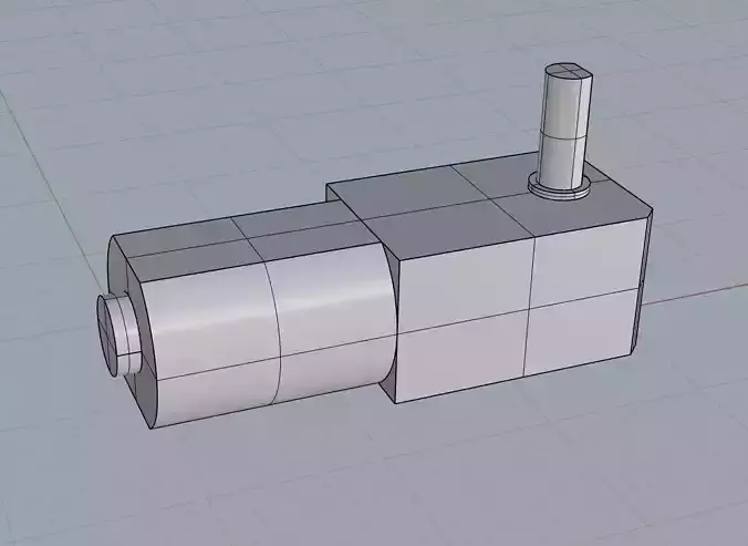 N20 motor shaft on side 3D print model
