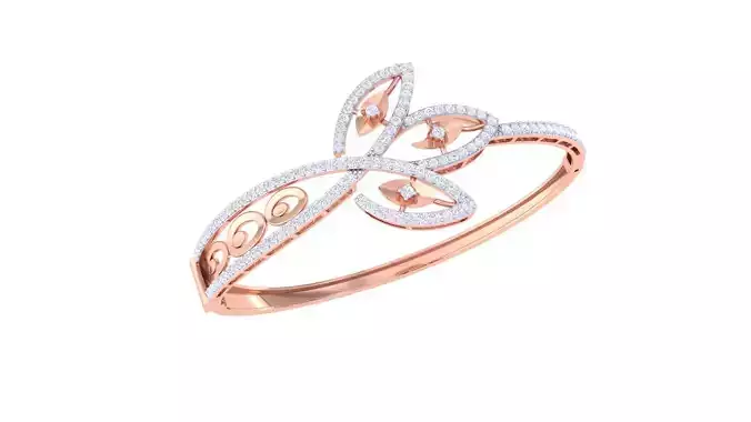 Leaf High Jewelry Italian Diamond Women Bracelets 3dm stl 