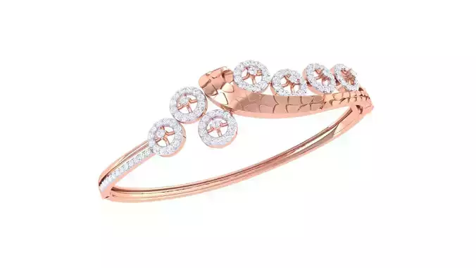 High Jewelry Italian Diamond Women Bracelets 3dm stl obj gltf