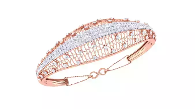 Mesh High Jewelry Italian Diamond Women Bracelets 3dm stl 