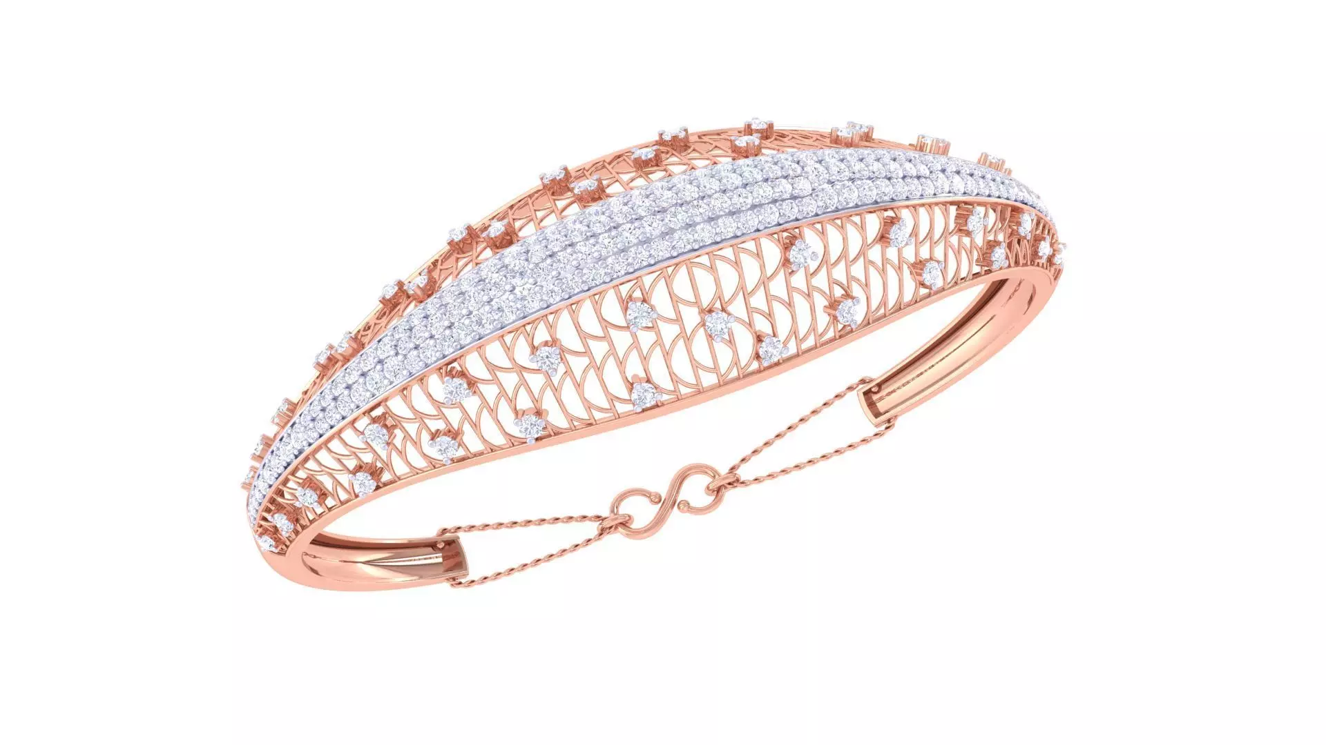 Mesh High Jewelry Italian Diamond Women Bracelets 3dm stl 3D print model