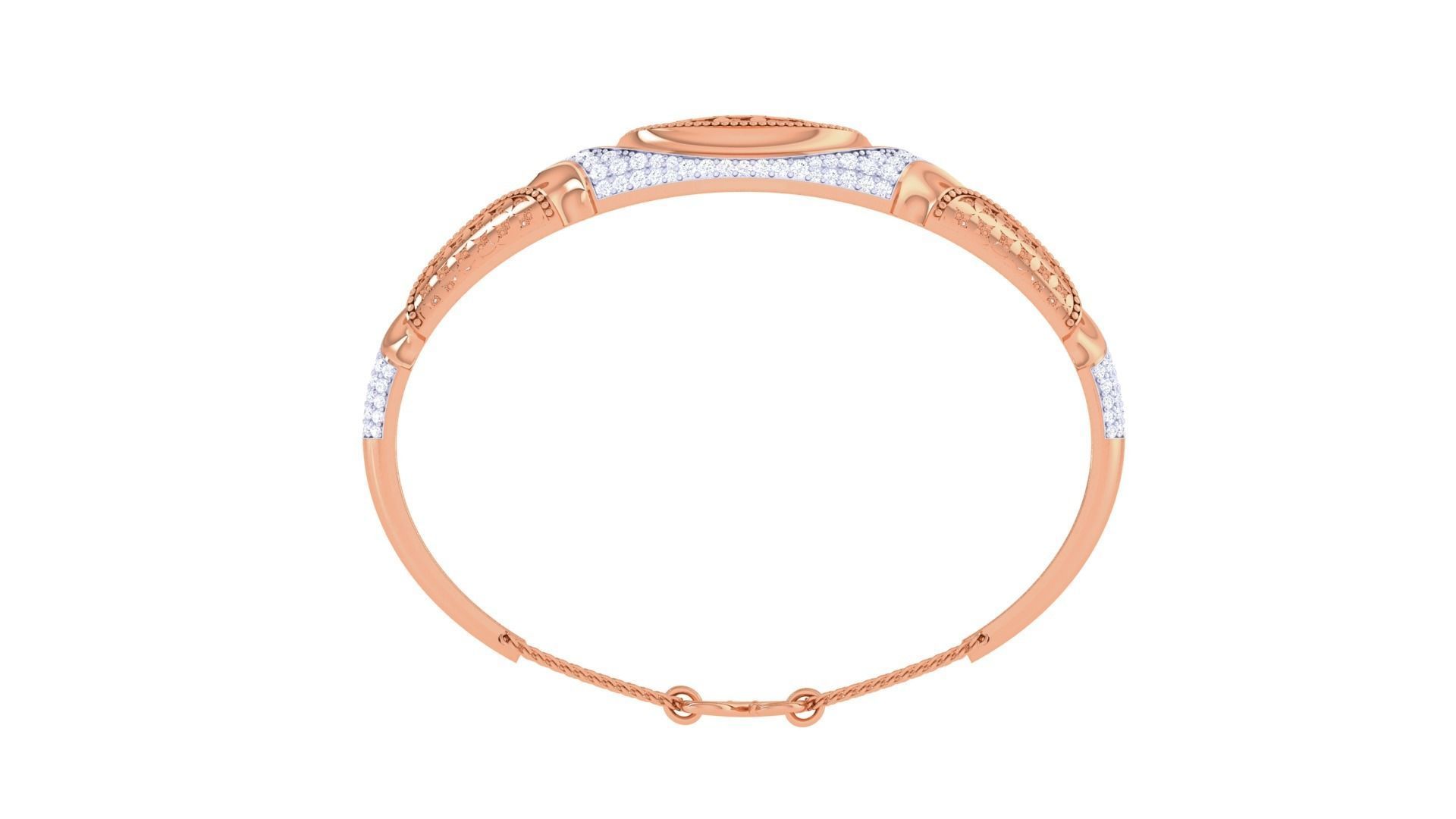 Flower High Jewelry Italian Diamond Women Bracelets 3dm stl 3D print model_10