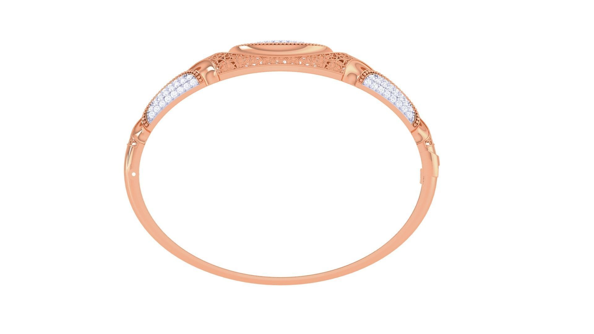 Ultra Vision Mesh High Jewelry Italian Diamond Women Bracelets 3D print model_10