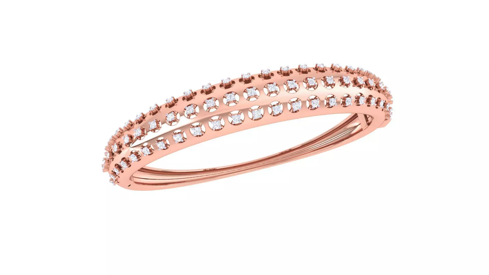 Diamond Heads High Jewelry Italian Diamond Women Bracelets 3dm  3D print model_0