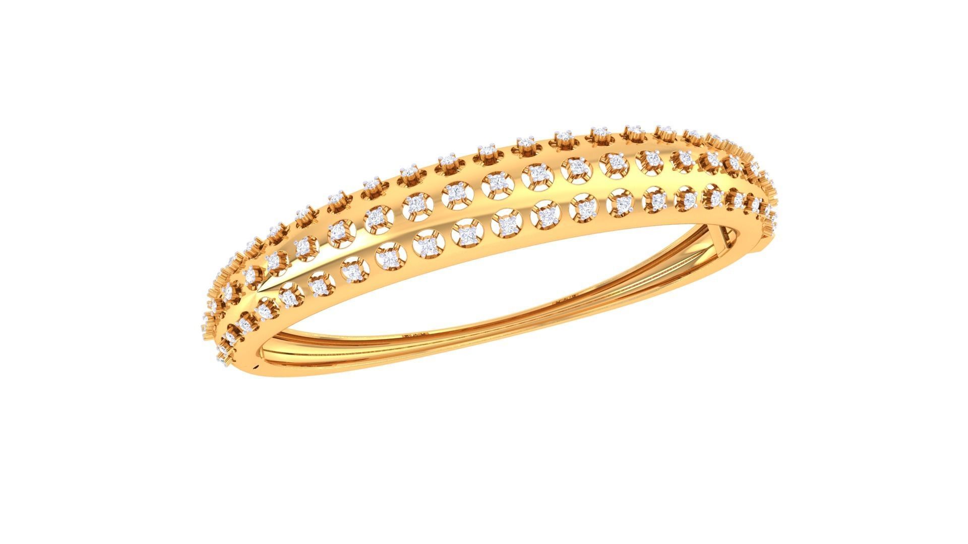 Diamond Heads High Jewelry Italian Diamond Women Bracelets 3dm  3D print model_2