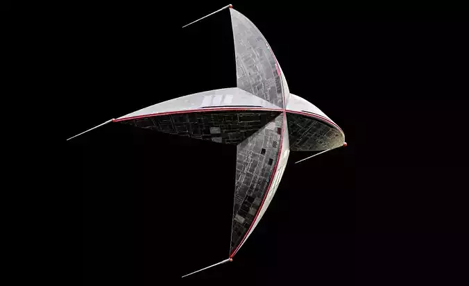Star Spaceship Sci-Fi Lowpoly Game Ready Low-poly 3D model