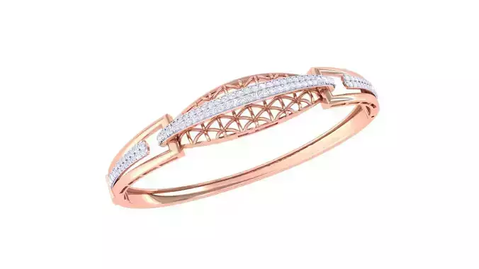 Mesh High Jewelry Italian Diamond Women Bracelets 3dm stl obj