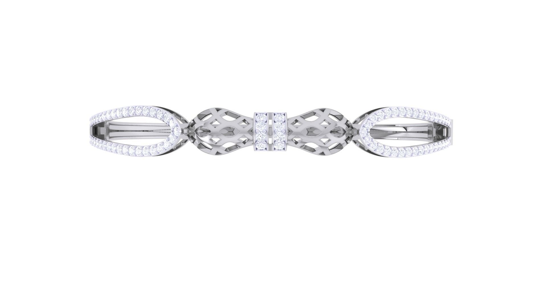 High Jewelry Italian Diamond Women Bracelets 3dm stl obj gltf 3D print model_7