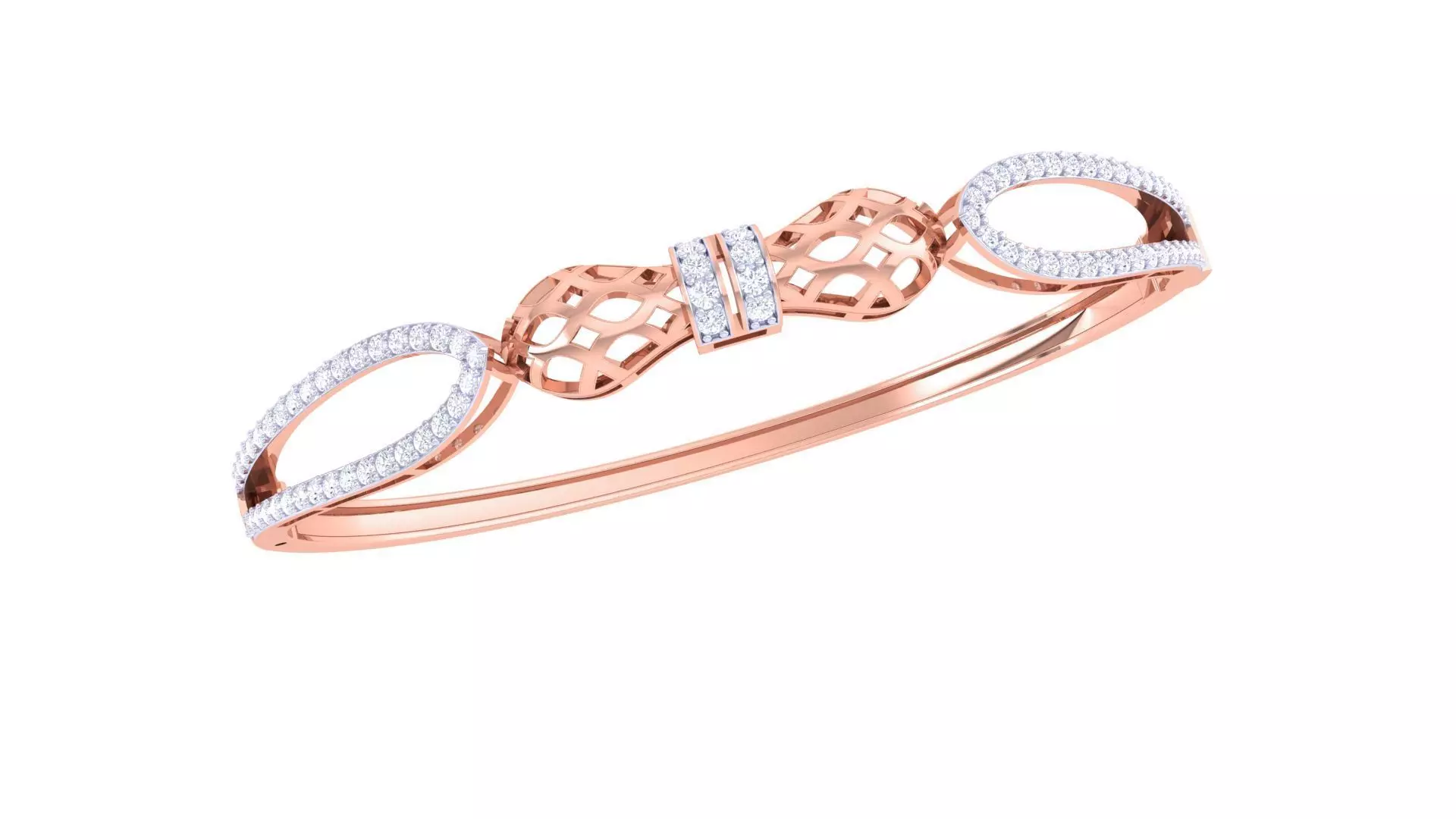 High Jewelry Italian Diamond Women Bracelets 3dm stl obj gltf 3D print model_0