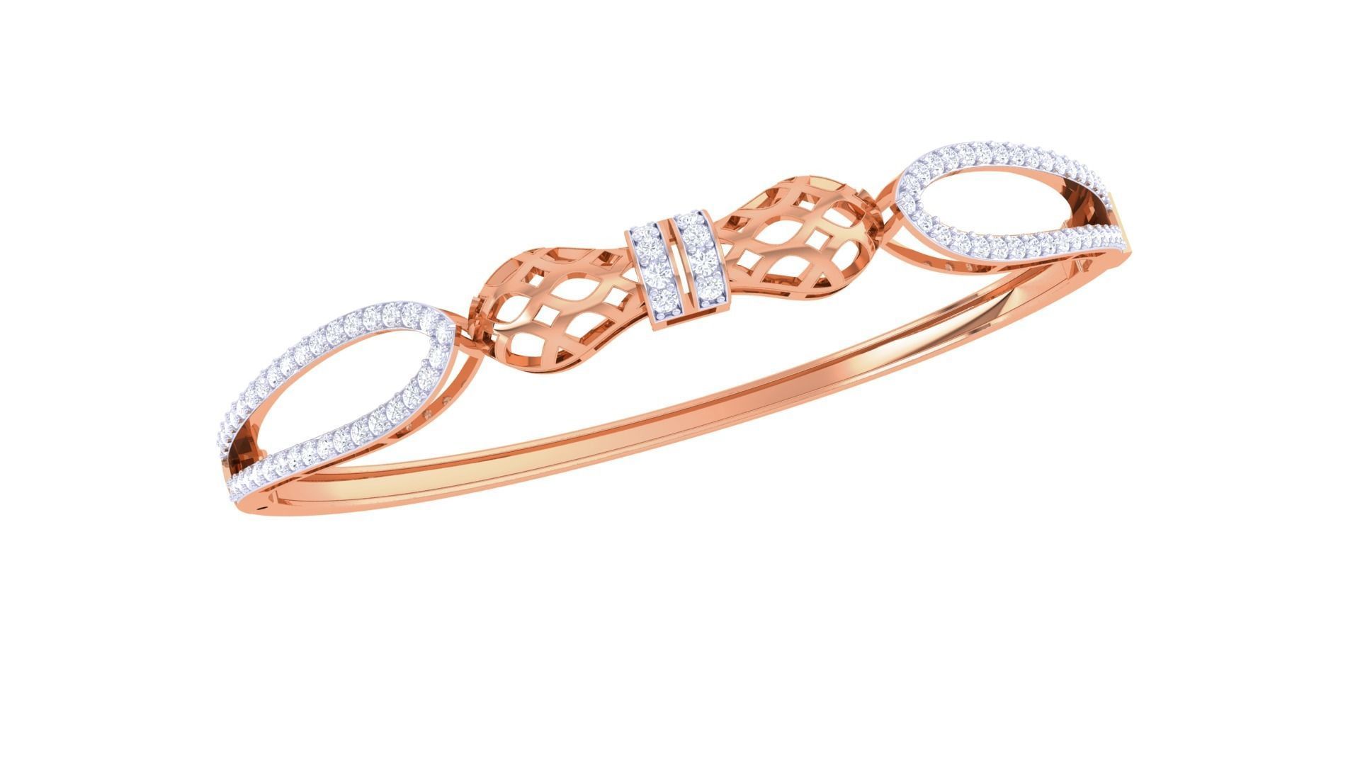 High Jewelry Italian Diamond Women Bracelets 3dm stl obj gltf 3D print model_6