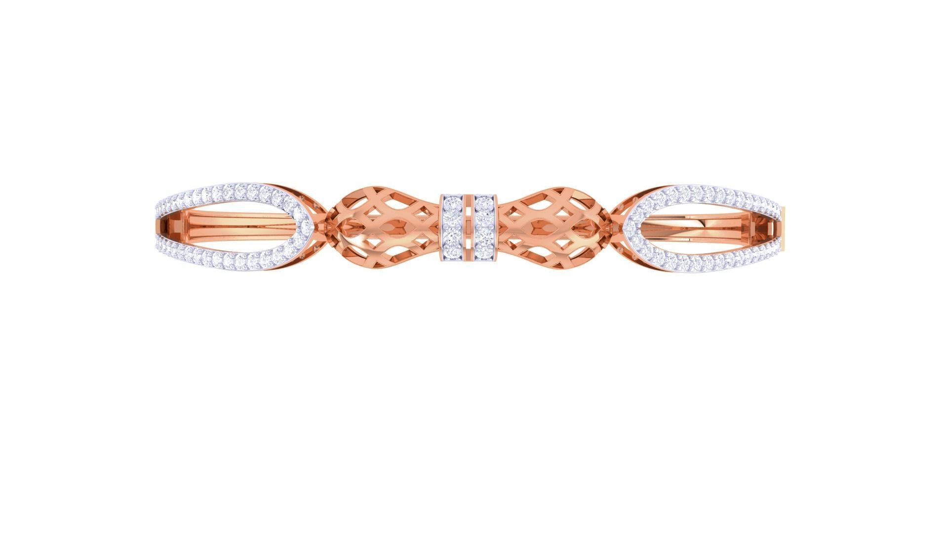 High Jewelry Italian Diamond Women Bracelets 3dm stl obj gltf 3D print model_9