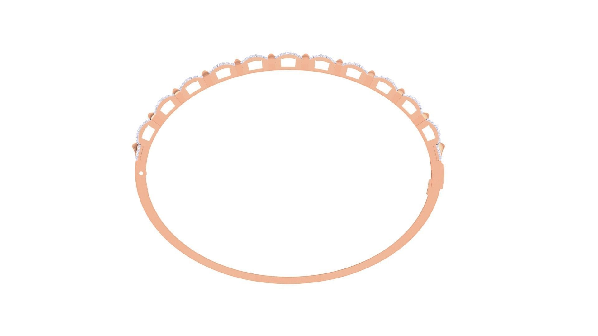 High Jewelry Italian Diamond Women Bracelets 3dm stl obj gltf 3D print model_11