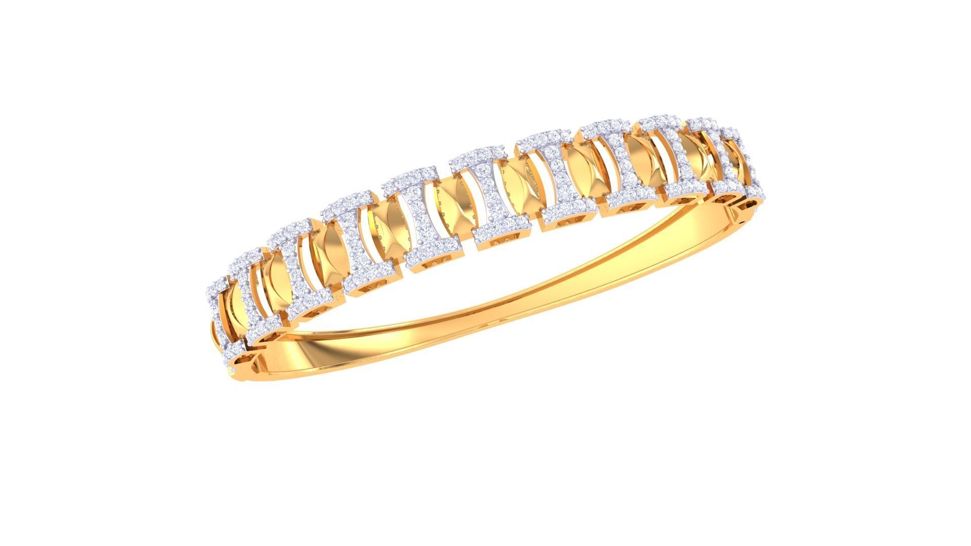 High Jewelry Italian Diamond Women Bracelets 3dm stl obj gltf 3D print model_2