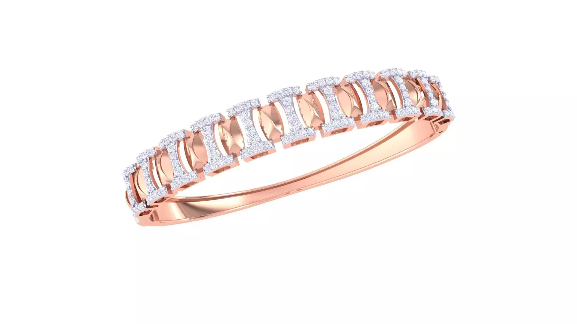 High Jewelry Italian Diamond Women Bracelets 3dm stl obj gltf 3D print model_0