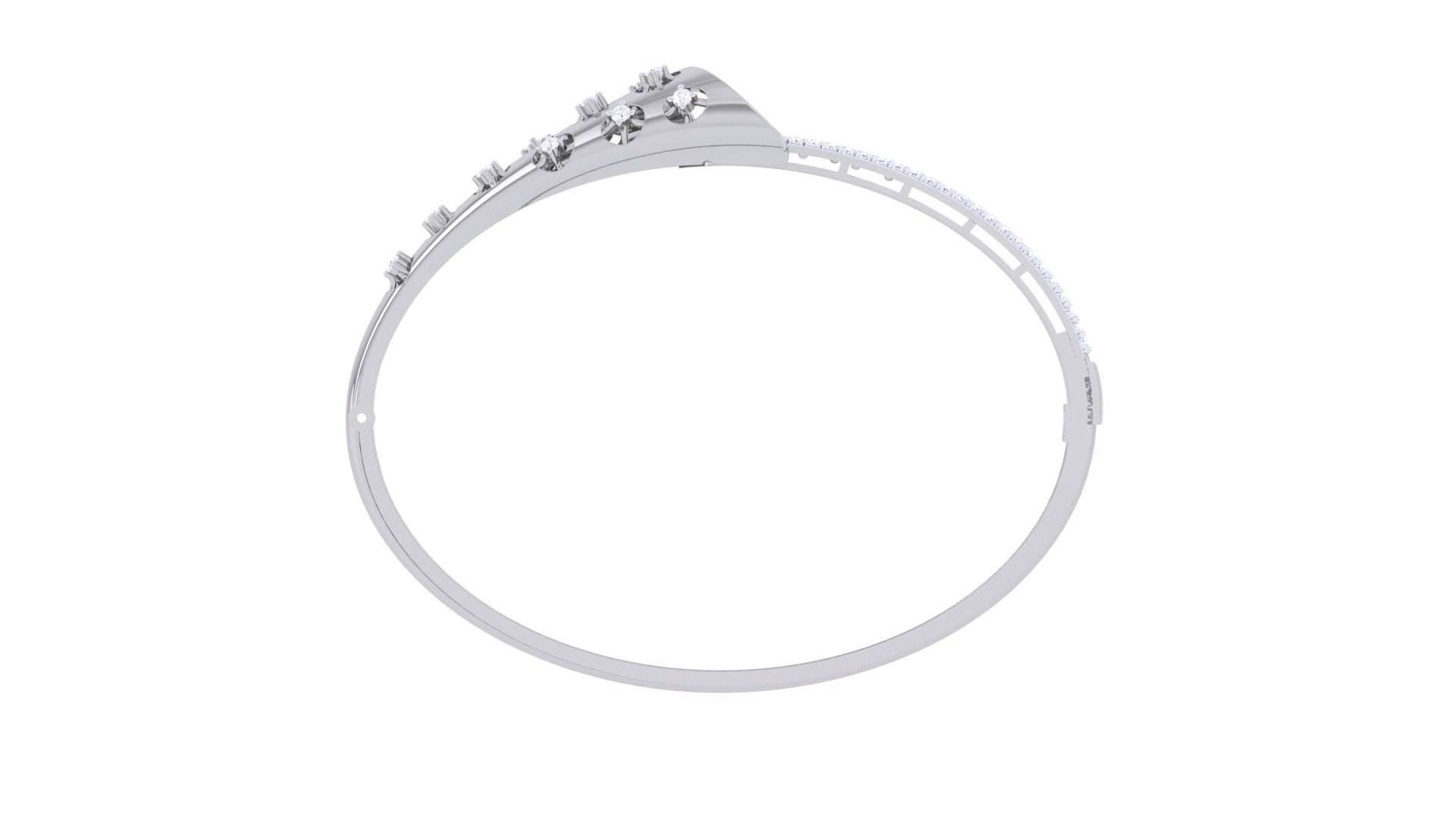 Flower High Jewelry Italian Diamond Women Bracelets 3dm stl obj 3D print model_10