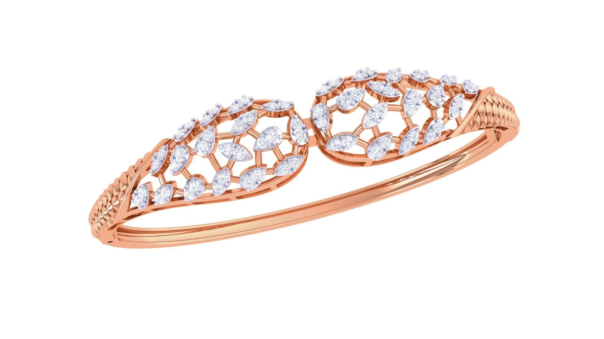 High Jewelry Italian Diamond Women Bracelets 3dm stl obj gltf 3D print model_5