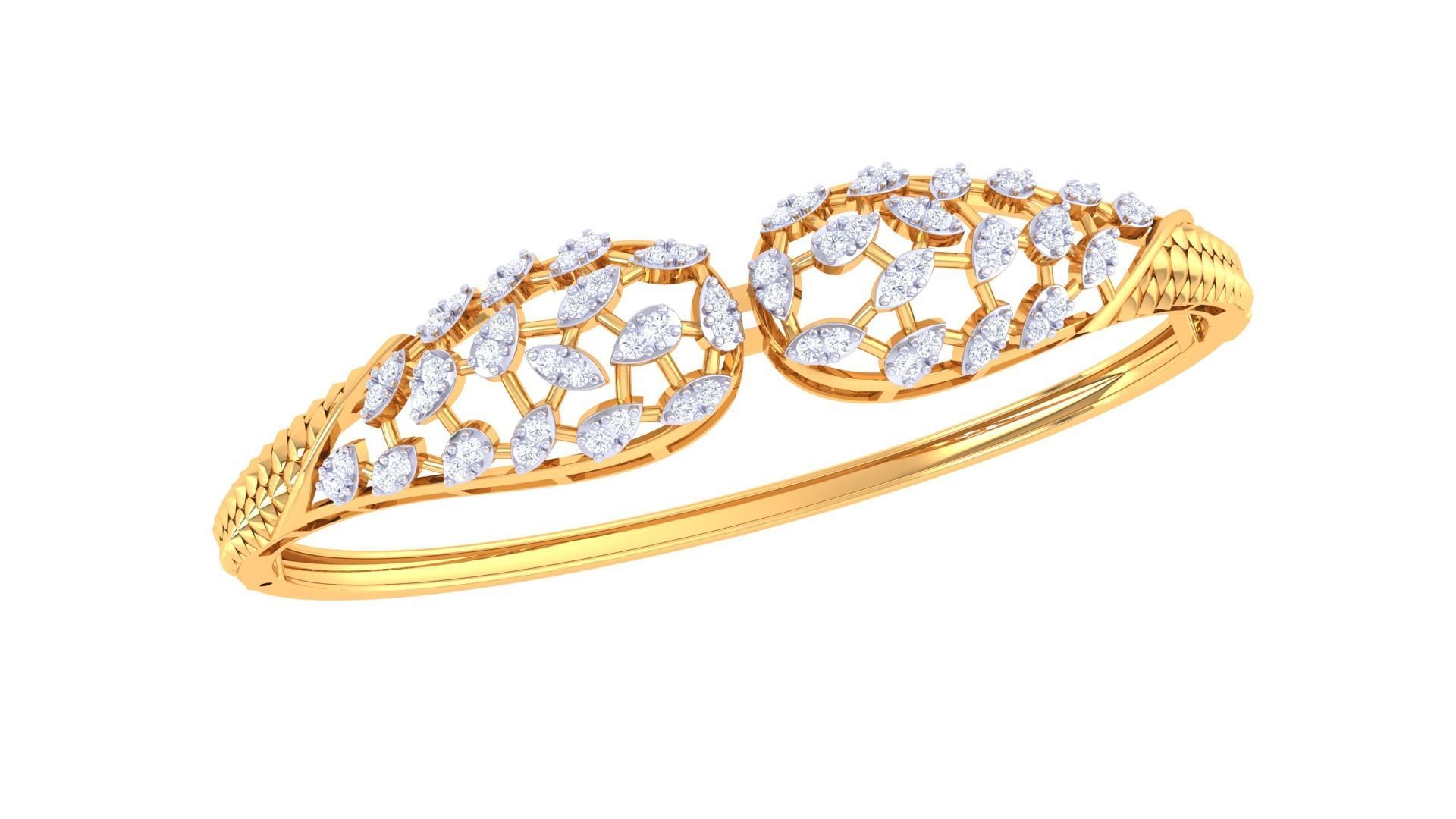 High Jewelry Italian Diamond Women Bracelets 3dm stl obj gltf 3D print model_2