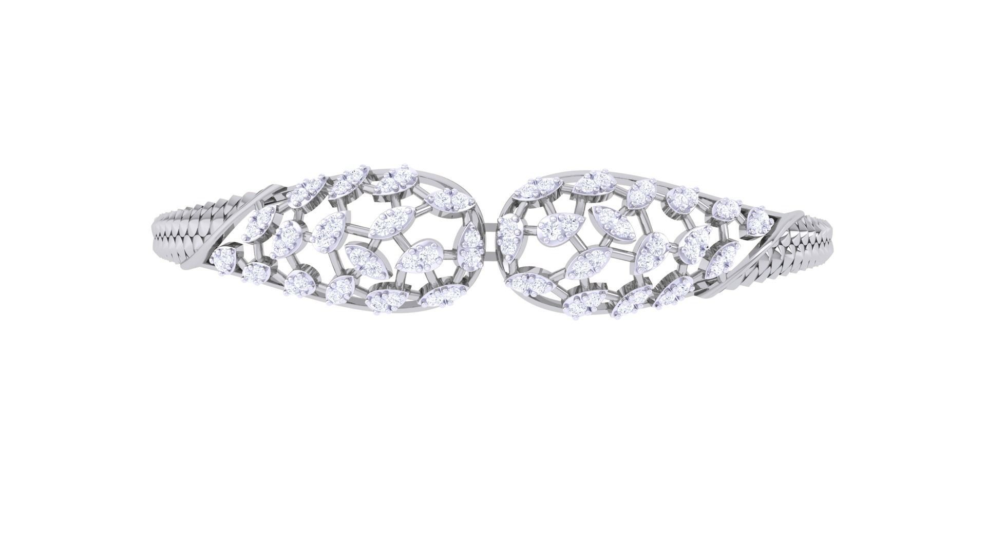 High Jewelry Italian Diamond Women Bracelets 3dm stl obj gltf 3D print model_8