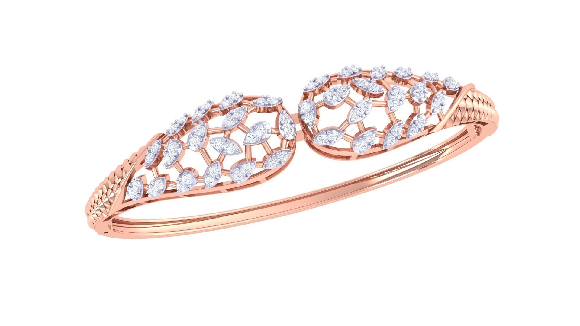 High Jewelry Italian Diamond Women Bracelets 3dm stl obj gltf 3D print model_3