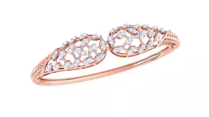 High Jewelry Italian Diamond Women Bracelets 3dm stl obj gltf 3D print model