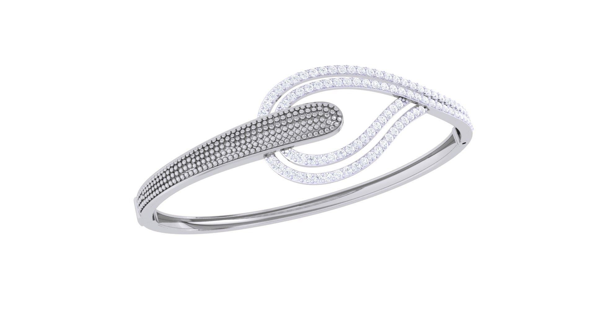 Beads Lock High Jewelry Italian Diamond Women Bracelets 3dm stl 3D print model_5