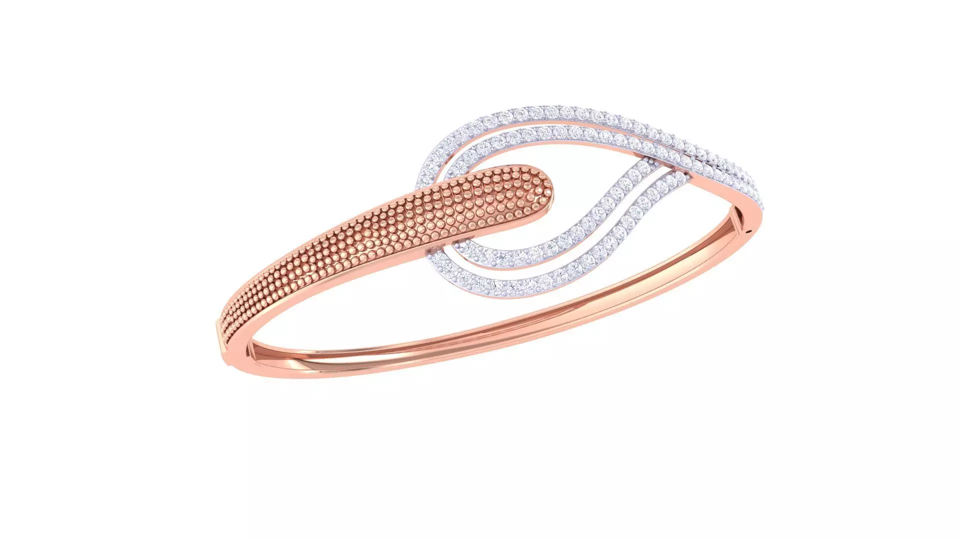 Beads Lock High Jewelry Italian Diamond Women Bracelets 3dm stl 3D print model_0